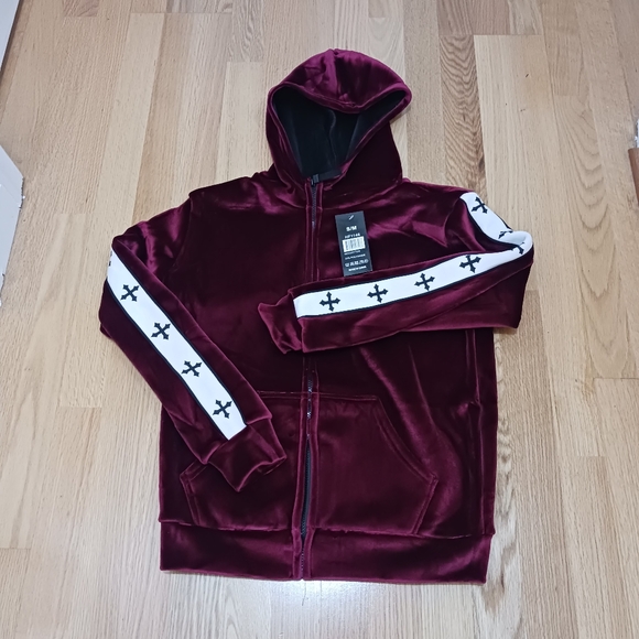 2 Piece Athletic LinedSweatsuit Hoodie/JoggersWarm for Fall/Winter S/M - Picture 2 of 5